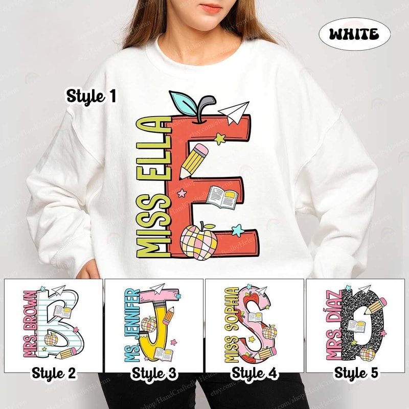 Personalized Teacher Shirt, Back To School Shirt, Custom Teacher Name Shirt, First Day Of School, Teacher Team, Teacher Appreciation Gift.jpg