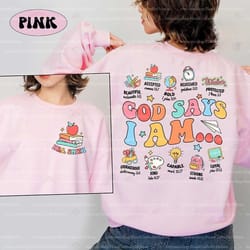 teacher shirt, god says i am teacher, personalized teacher shirt, teacher bible verse shirt, teacher life t-shirt