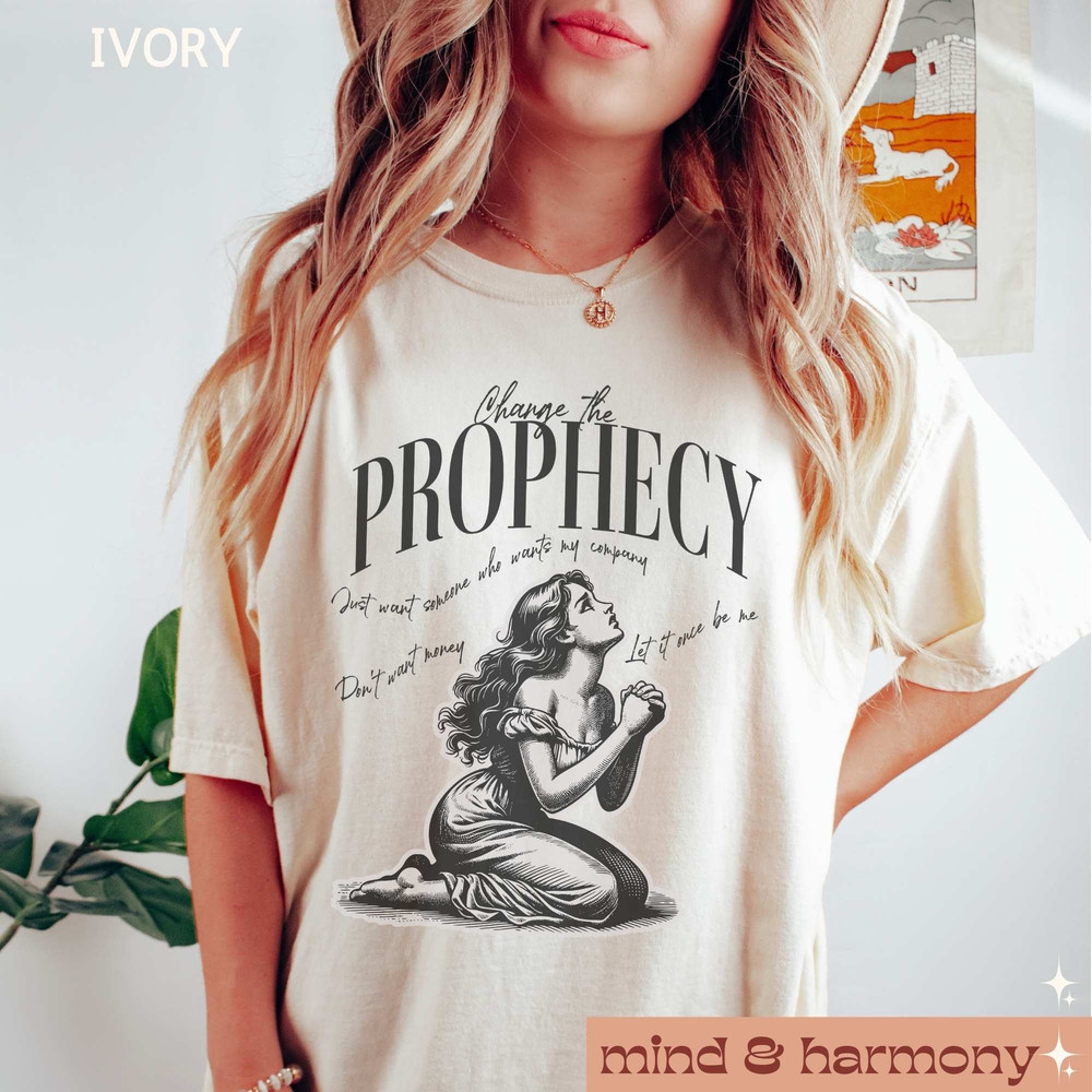 Change Prophecy Comfort Color Tshirt, Summer Concert Shirt Trendy Oversize Graphic Tee Swift Fan Gift Poet Merch Tortured Lyric Department T.jpg