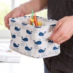 desktop fabric storage basket