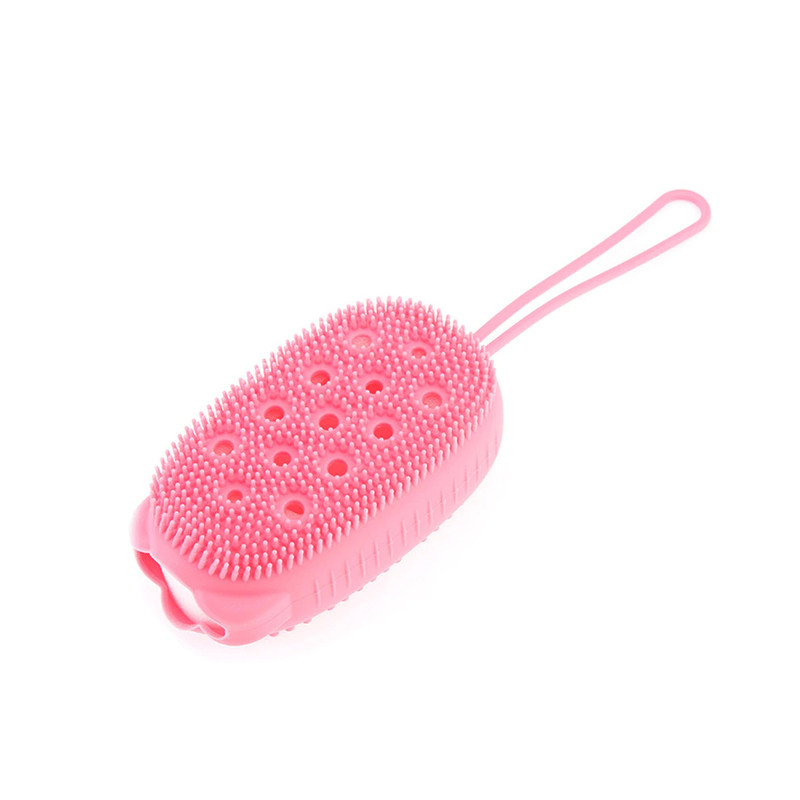 siliconebubblebathbrush pink