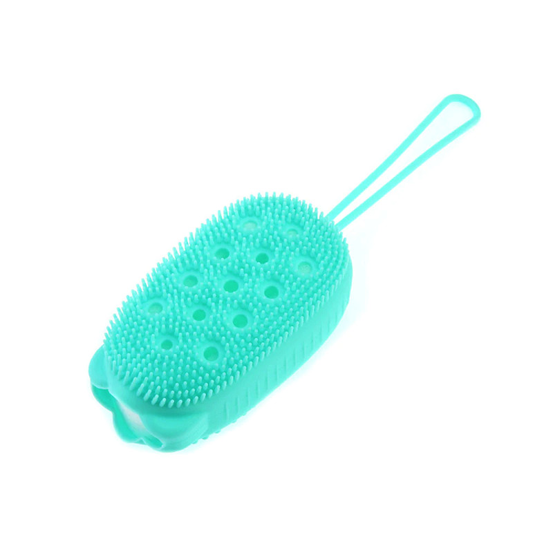 siliconebubblebathbrush green