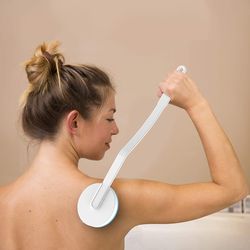 long handled back lotion applicator and massager – easy reach roll-on dispenser for smooth skin