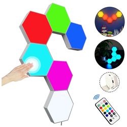 Honeycomb RGB LED Wall Lamp Hexagon Panel (Set of 6)