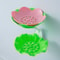 lotusshapedoublelayersoapholder green pink