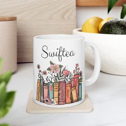 swiftea mug, eras mug, ts fan mug, floral mug, swiftea coffee mug, swiftea fan gift, trendy floral music mug