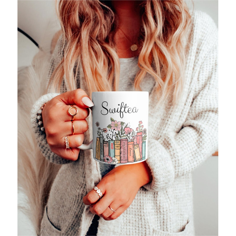 Swiftea Mug, Eras Mug, TS fan mug, Floral Mug, Swiftea Coffee Mug, Swiftea Fan Gift, Trendy Floral Music Mug2.jpg