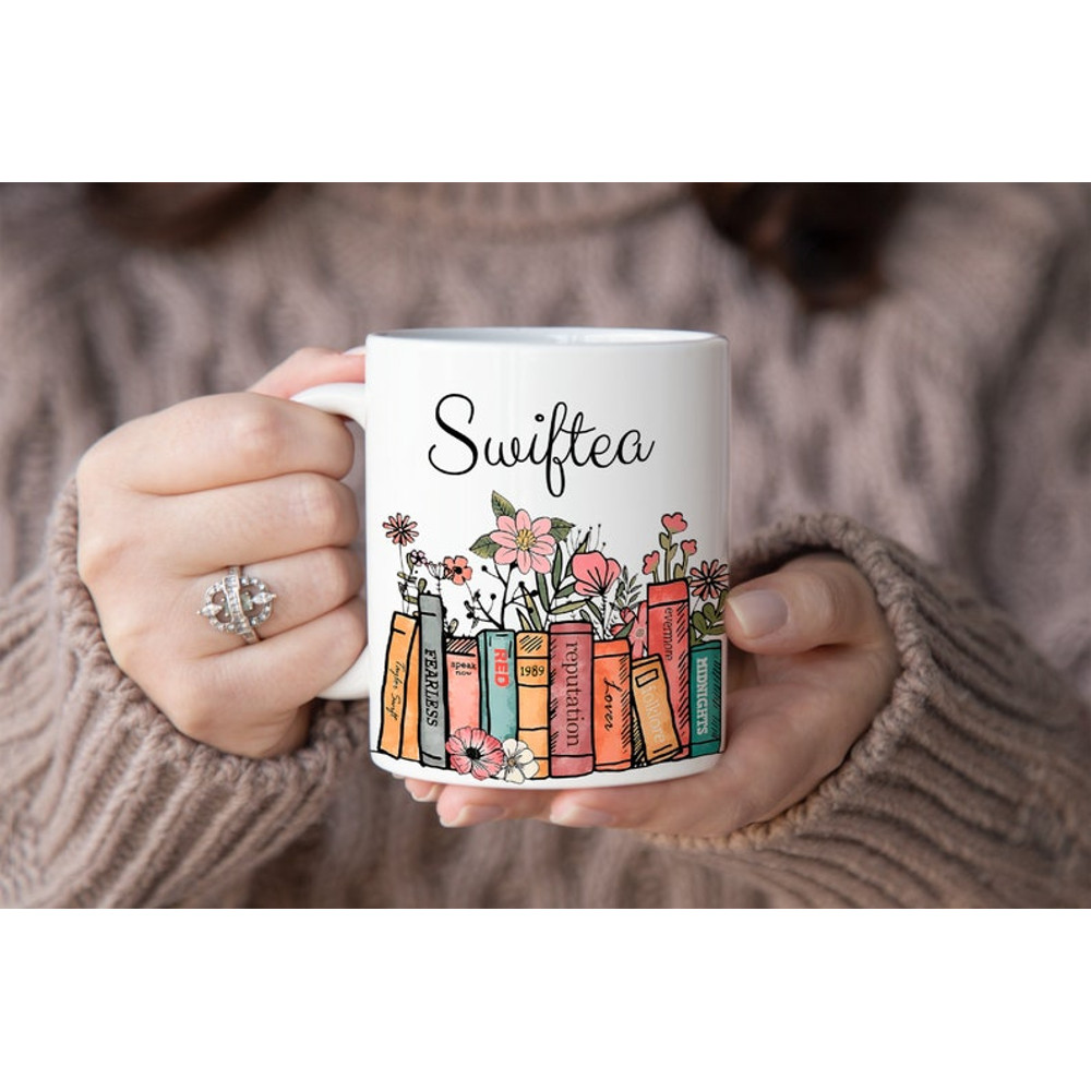 Swiftea Mug, Eras Mug, TS fan mug, Floral Mug, Swiftea Coffee Mug, Swiftea Fan Gift, Trendy Floral Music Mug3.jpg
