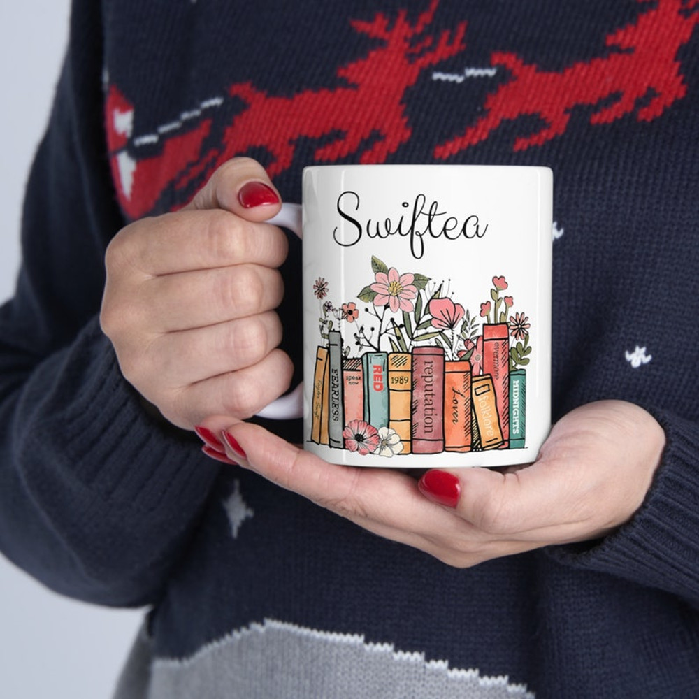 Swiftea Mug, Eras Mug, TS fan mug, Floral Mug, Swiftea Coffee Mug, Swiftea Fan Gift, Trendy Floral Music Mug4.jpg