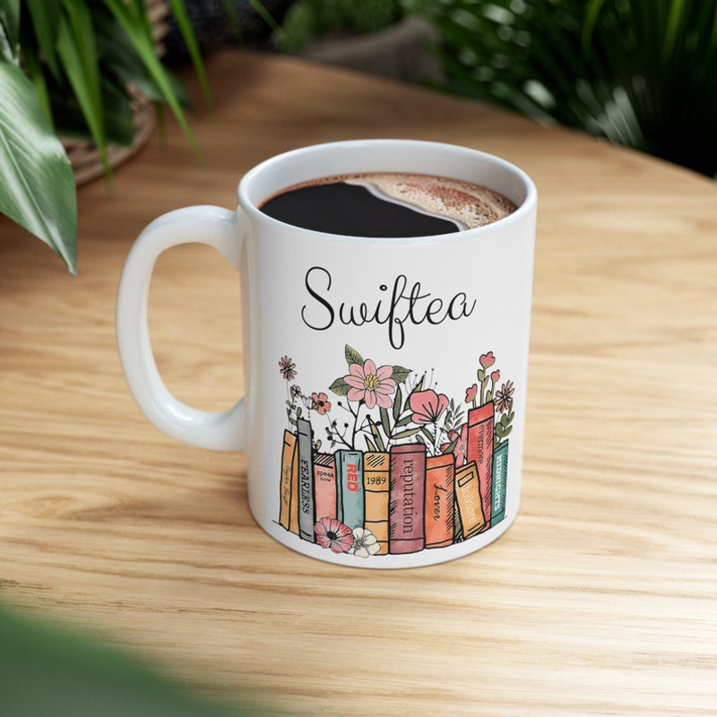 Swiftea Mug, Eras Mug, TS fan mug, Floral Mug, Swiftea Coffee Mug, Swiftea Fan Gift, Trendy Floral Music Mug6.jpg