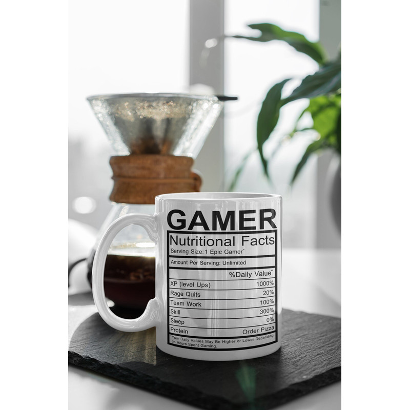 Gamer Nutrition Facts 11 oz Ceramic Mug Gift Friend Gift Colleague Gift Gamer Gift Brother Gift Birthday Gift.jpg
