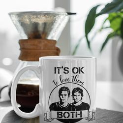 its okay to love them both salvatore brothers the vampire diaries tvd white 11 oz ceramic mug gift birthday gift