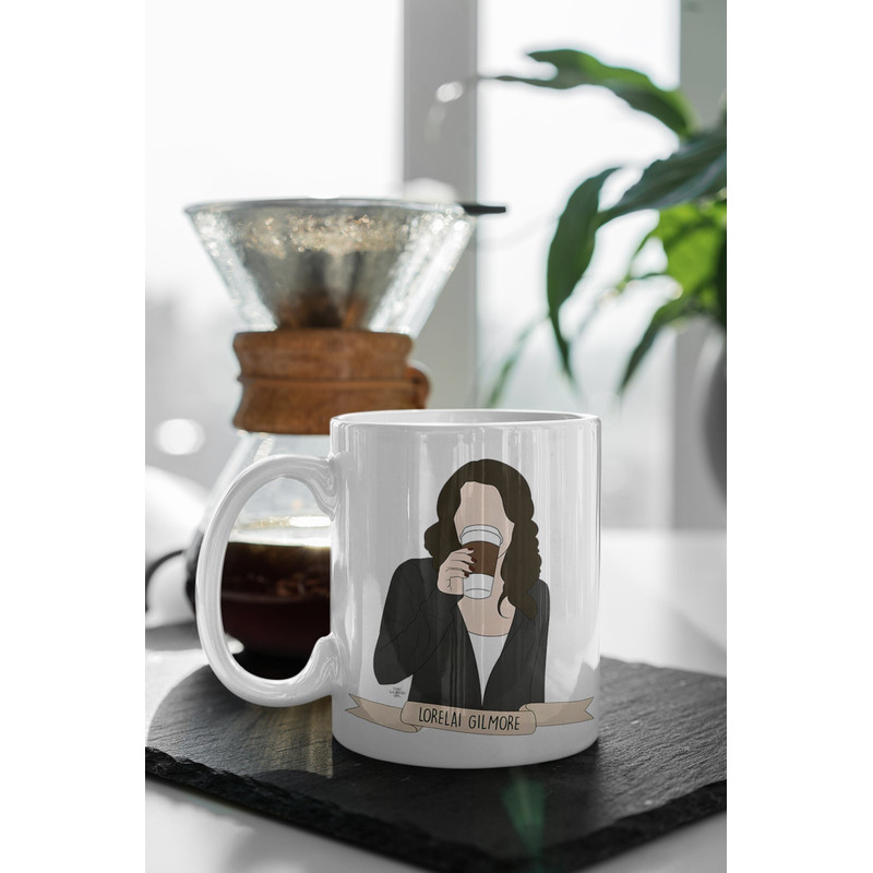 Luke's Stars Hollow Gilmore Girls Lorelai Gilmore White 11 oz Ceramic Mug Gift Birthday Gift.jpg