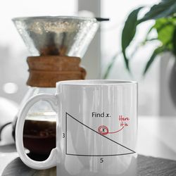 math problem solve for x 11 oz ceramic mug gift birthday gift