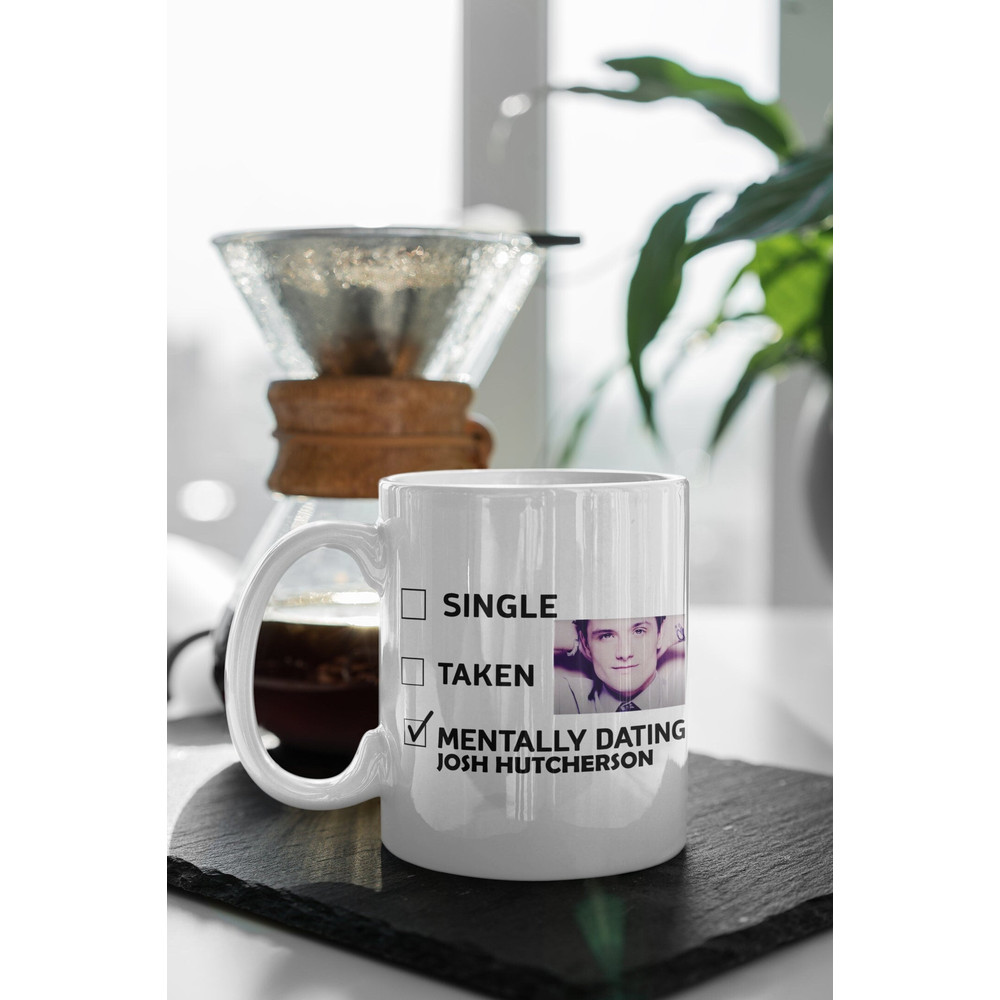 Mentally Dating Josh Hutcherson, Josh Hutcherson Meme, Blow My Whistle, Whistle Meme Hutcherson, White 11 oz Ceramic Mug Birthday Gift.jpg