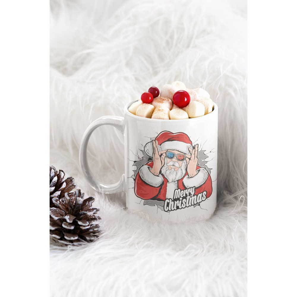 Merry Christmas Santa Claus Holiday 11 oz Ceramic Mug Gift Birthday Gift.jpg