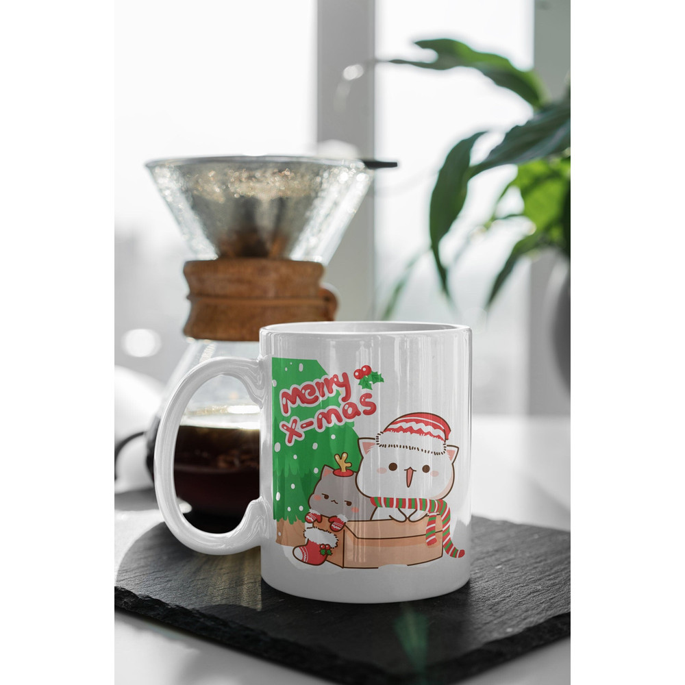 Mochi Peach And Goma Christmas Love Heart Cute Cartoon Pet Valentine Mug Merry X-mas Gift 11 oz Ceramic Mug Gift Birthday Gift.jpg