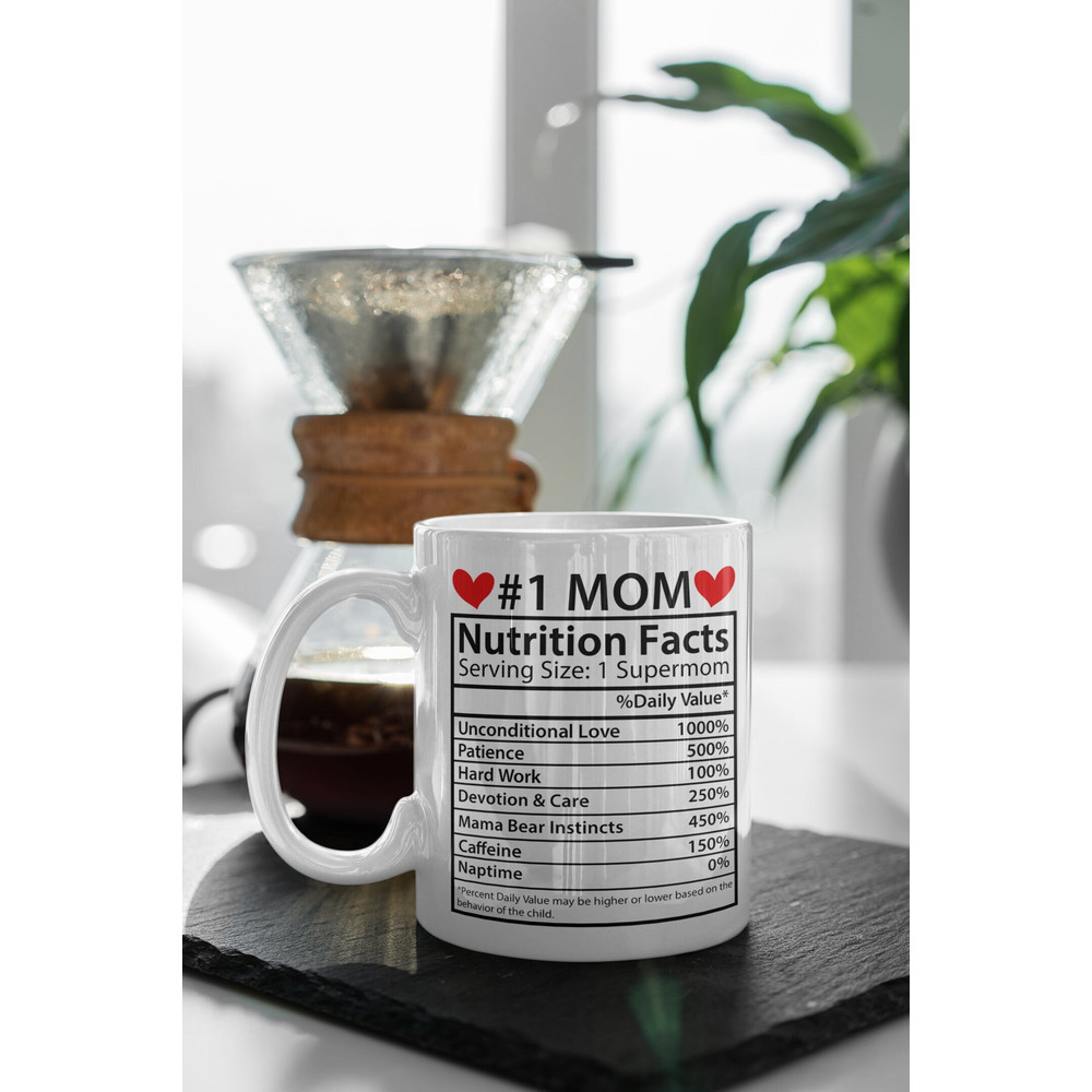 Mom Nutrition Facts 11 oz Ceramic Mom Gift For Her Mother's Day Present Birthday Gift.jpg