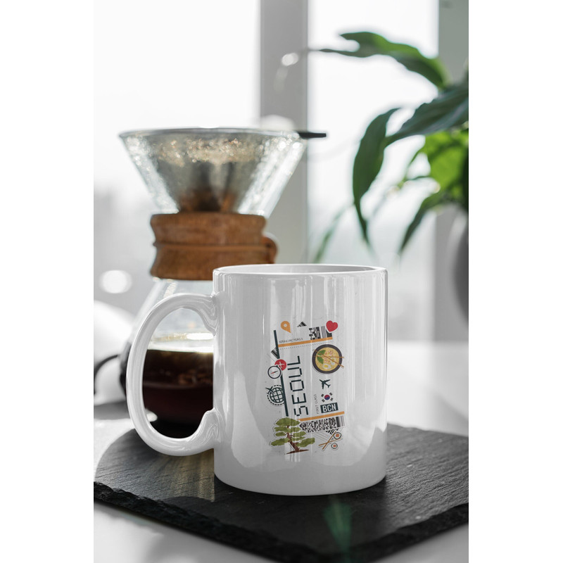 South Korea Mug Seoul Mug Ramen 11 oz Ceramic Mug Gift Birthday Gift.jpg