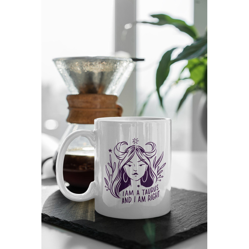 Taurus Zodiac Sign Gift 11 oz Ceramic Mug Gift Friend Gift Colleague Gift Funny Gift Birthday Gift.jpg