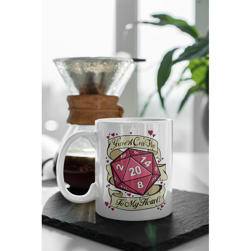 You're A Critical Hit To My Heart, Dnd Coffee Mug, Dnd Gift, Dnd Cat, Gift For Her, Gift For Him 11 oz Ceramic Mug Gift Birthday Gift.jpg