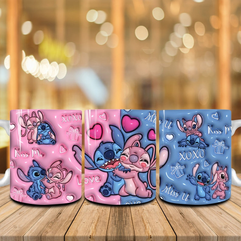 3D Inflated Cartoon Valentine 11oz Mug Wrap, 3D Puff Happy Valentine Day 11oz Coffee Mug Png, Valentines 11oz Mug Wrap,Love XOXO Sublimation1.jpg