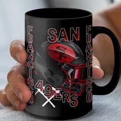 49ers-Pro Football Team Mugs, Helmet Mug Iconic Design, Personalized Mug, Gifts, Unique Gifts, Retro Gift for Her/Him