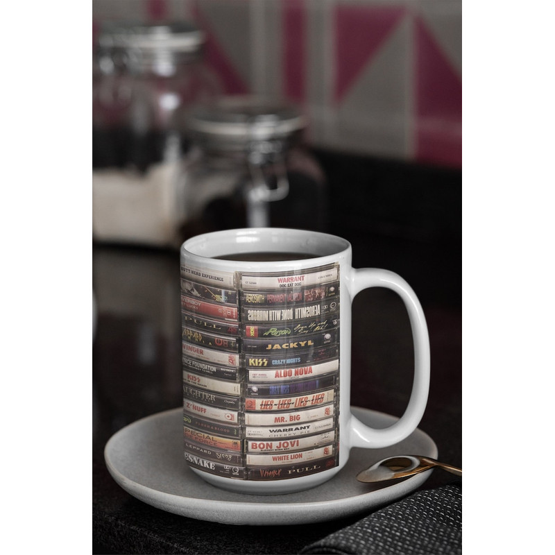 Hair Metal Mug, Heavy Metal Kings Classic Tapes Ceramic Coffee Cups, 15oz Ceramic Mug, Heavy Metal Gift, Heavy Metal Dad Gift1.jpg