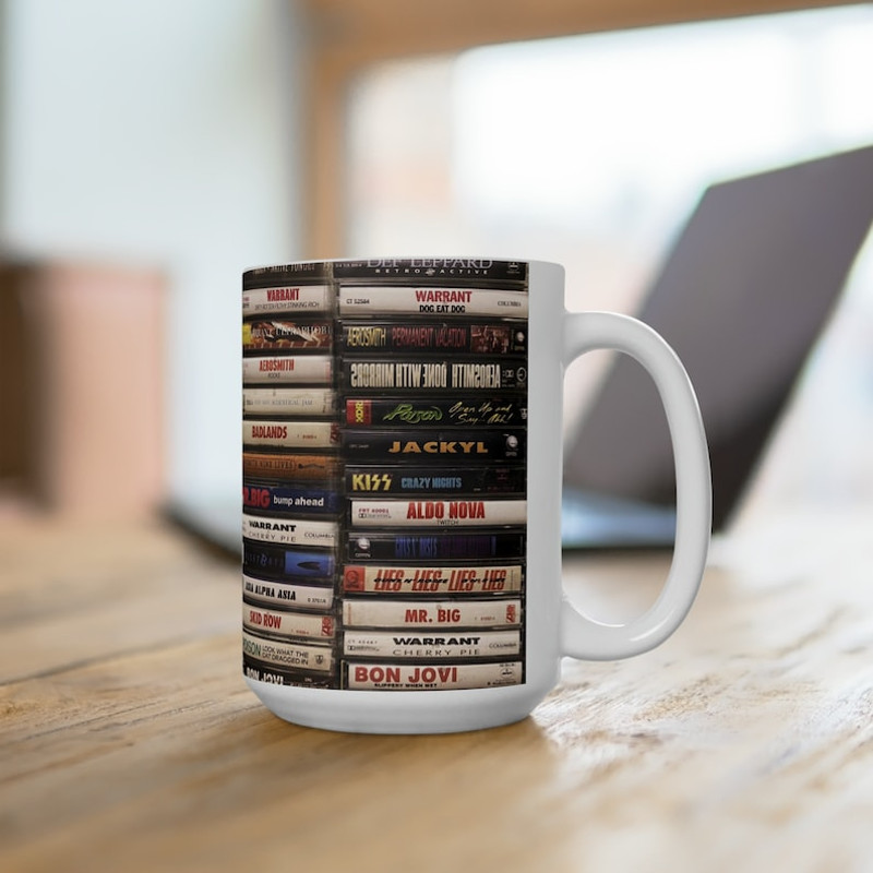 Hair Metal Mug, Heavy Metal Kings Classic Tapes Ceramic Coffee Cups, 15oz Ceramic Mug, Heavy Metal Gift, Heavy Metal Dad Gift2.jpg
