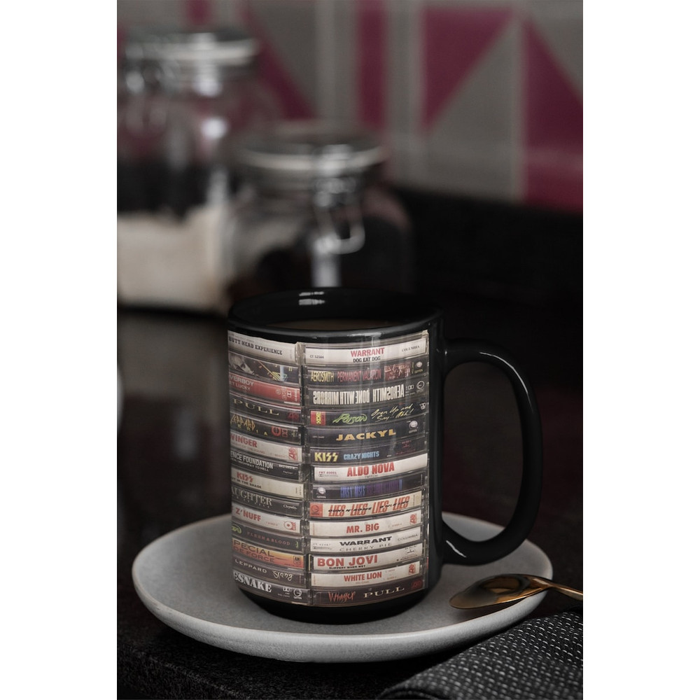 Hair Metal Mug, Heavy Metal Kings Classic Tapes Ceramic Coffee Cups, 15oz Ceramic Mug, Heavy Metal Gift, Heavy Metal Dad Gift4.jpg