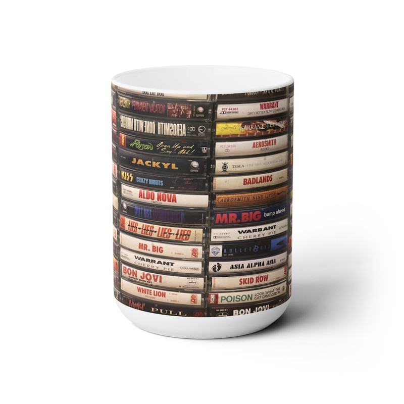 Hair Metal Mug, Heavy Metal Kings Classic Tapes Ceramic Coffee Cups, 15oz Ceramic Mug, Heavy Metal Gift, Heavy Metal Dad Gift6.jpg