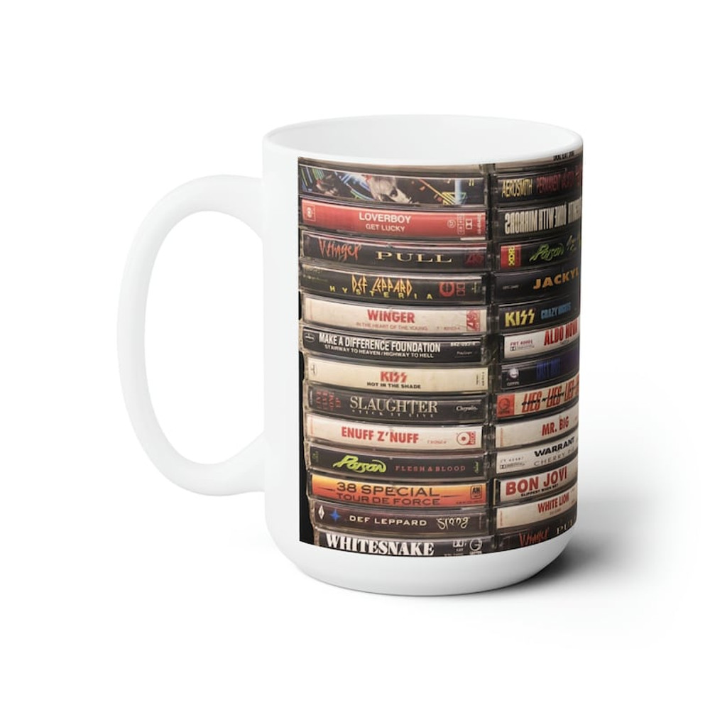Hair Metal Mug, Heavy Metal Kings Classic Tapes Ceramic Coffee Cups, 15oz Ceramic Mug, Heavy Metal Gift, Heavy Metal Dad Gift7.jpg