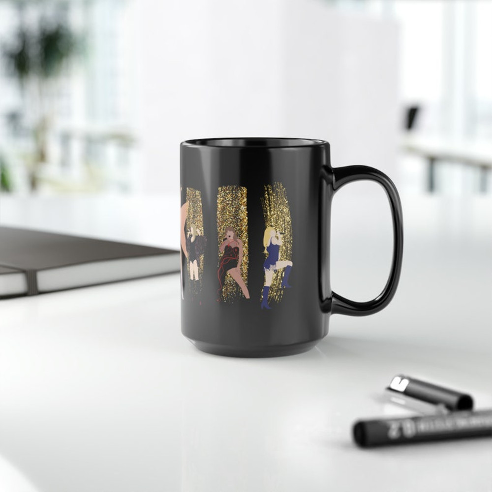 Taylor Swift Eras Tour Merch mug Swift fans collectible concert merch, 15 oz. Black Gift for her trendy mug boho chic Birthday Easter Mother7.jpg