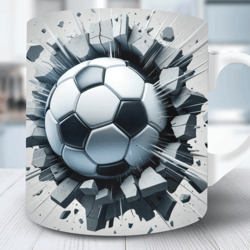 3D Soccer Hole In A Wall, Disney Mug, Mothers Day Mug 11oz, 15oz Mug