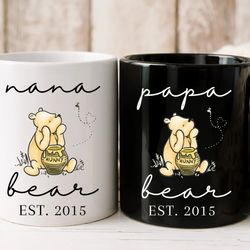 Custom Mama Bear Mug Winnie Pooh Adult Mug New Mama Gift for Mom Custom Gift Mama Custom Mug for Mom Pooh Bear Baby Show