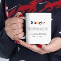 Best Mom Ever Google Search Mug, Mom Coffee Mug, Mother's Day Gift From Daughter, Mom Mug, Mom Gift, Mom Cup, Best Mom E