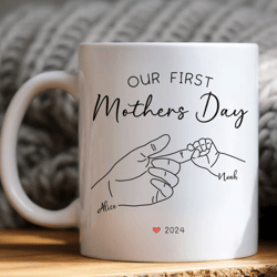 our first mother's day mug, unique mother's day gift idea, new mom coffee mug, personalized first mother's day mug