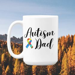 Autism Dad Custom Name Mug - Autism Awareness
