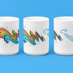 autism awareness custom name mug - rainbow