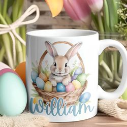 Custom Easter Mug, Custom Kids Easter Gift, Easter Coffee Mug, Easter Hot Cocoa and Tea Mug