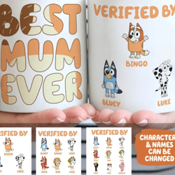 bluey best mum ever mug, best mum ever mug, custom bluey bingo mug, mom life mug, mothers day gifts