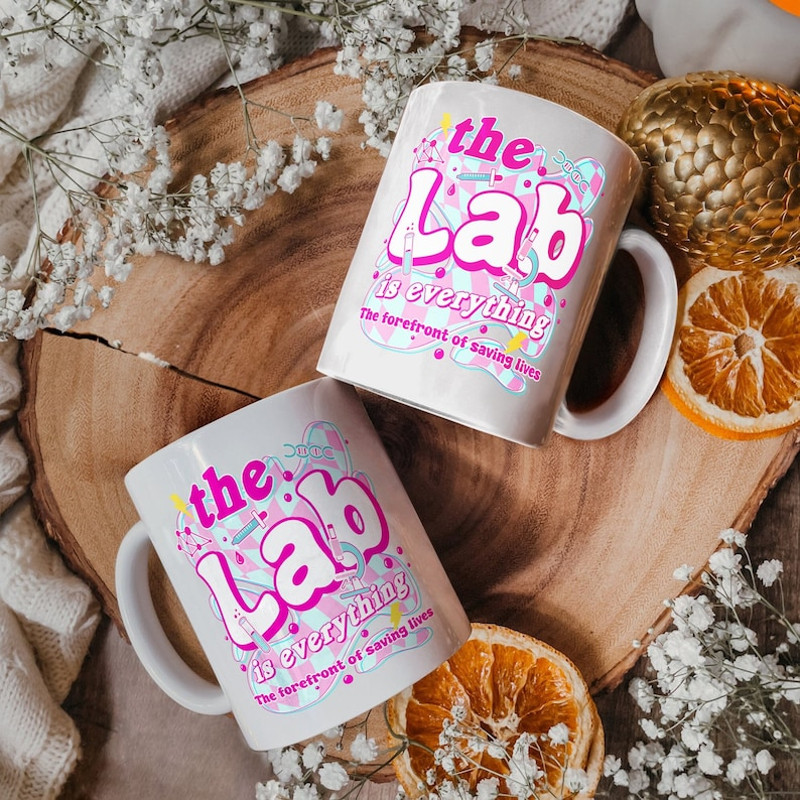 Retro Pink Lab Week 2024 Mug Medical Lab Science Mug Medical Laboratory Mug Pink Retro Lab Week Mug1.jpg