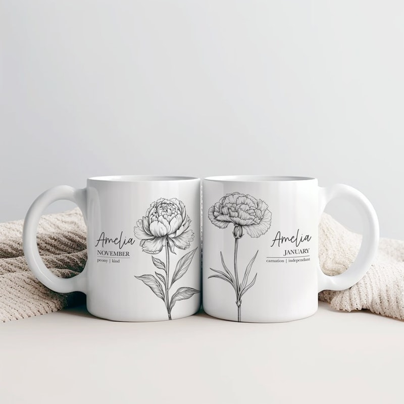 Birth Month Flower Mug Personalized With Any Name Perfect Gift For Mom, Grandma, Sister, Aunt, Best Friend, Cousin, Birthday, Bridal Party2.jpg