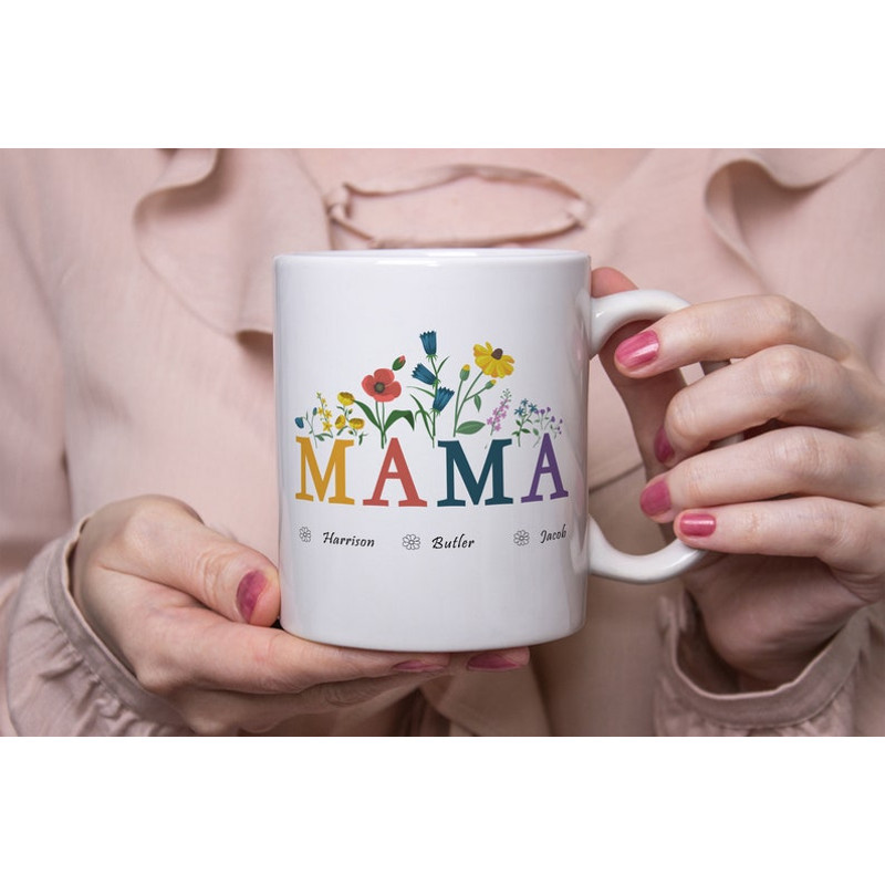 Custom Birth Flower Mama Mug, Personalized Name Mug for Mothers Day Gift, Plant Mom Coffee Mug, Mamas Garden Family Name Mugs3.jpg