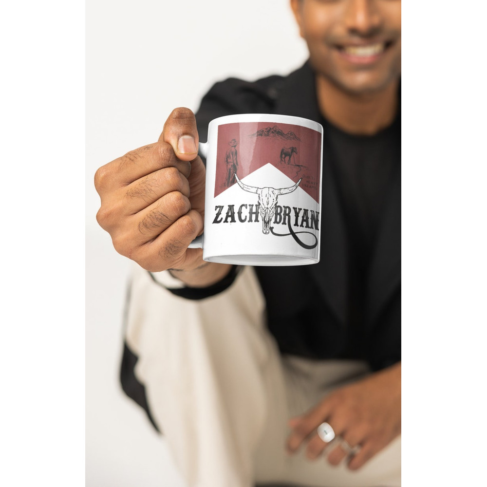 Cowboy Zach Bryan Mug, Zach Vintage Mug, Zach Fan Gifts, Retro 90s Merch Gift, The Quittin Time Tour 2024 Mug2.jpg