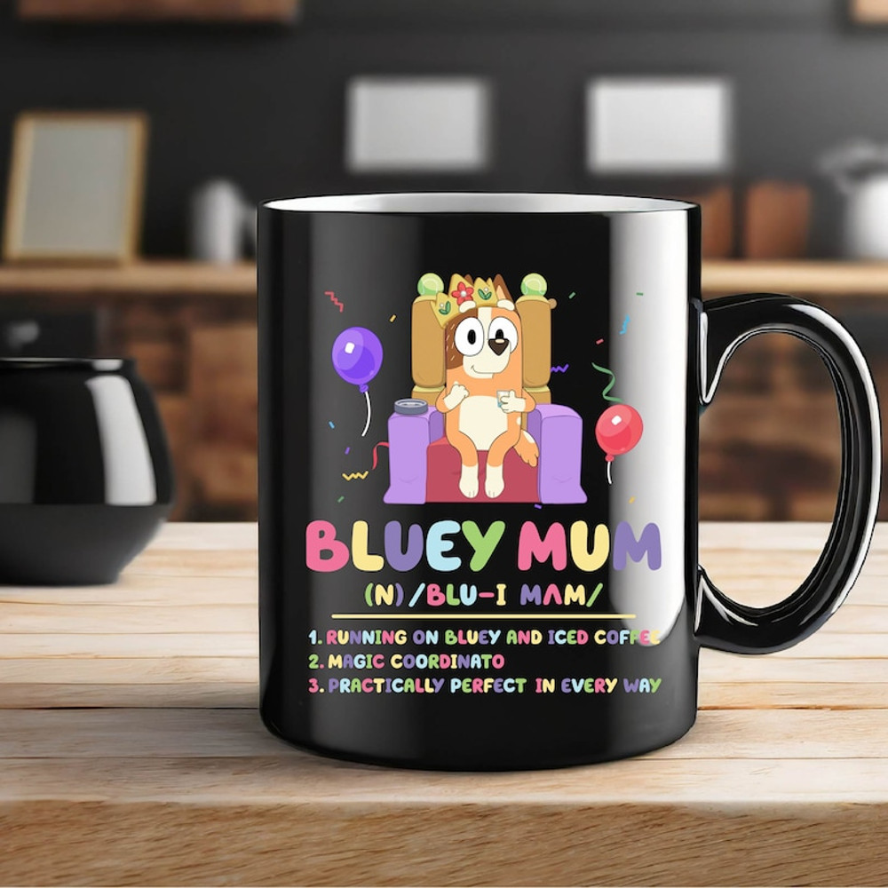Bluey Mom Ice Coffee Mug Gift, Mother's Day Gift, Birthday Gift for Mama, Best Mom Mug, Gift for Her, Mom Life Mug, Running on Ice Coffee2.jpg