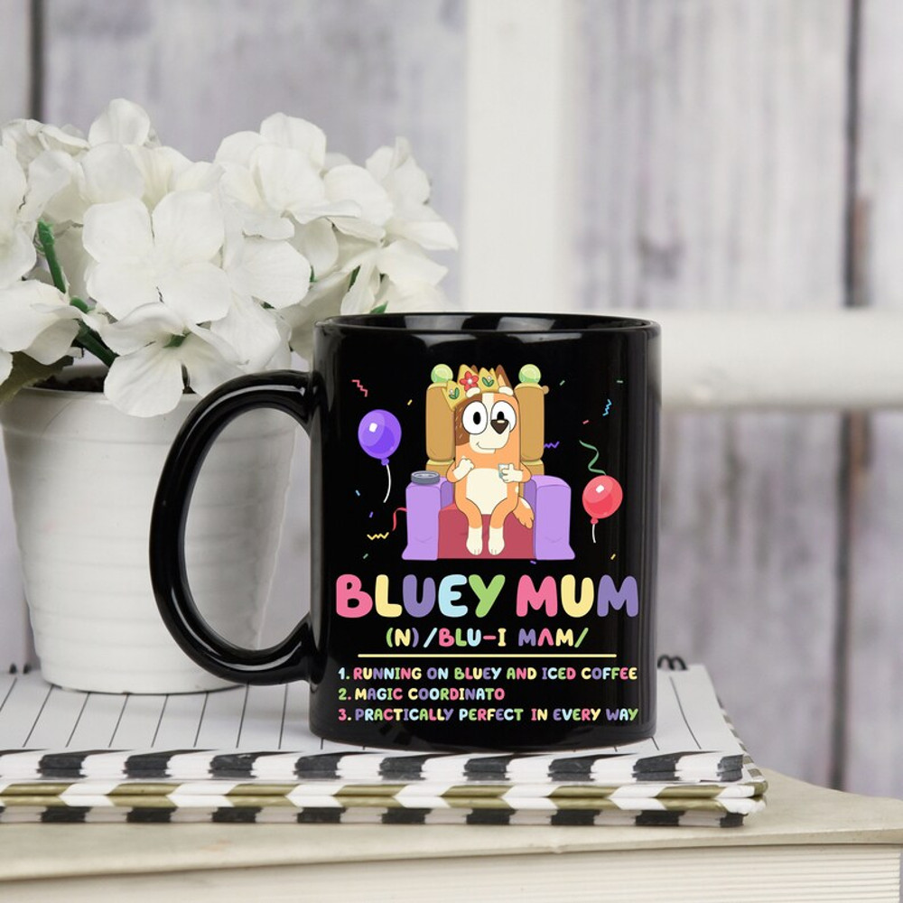 Bluey Mom Ice Coffee Mug Gift, Mother's Day Gift, Birthday Gift for Mama, Best Mom Mug, Gift for Her, Mom Life Mug, Running on Ice Coffee3.jpg