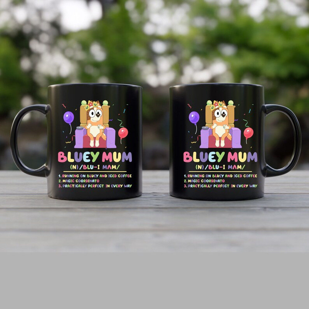 Bluey Mom Ice Coffee Mug Gift, Mother's Day Gift, Birthday Gift for Mama, Best Mom Mug, Gift for Her, Mom Life Mug, Running on Ice Coffee4.jpg