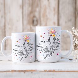 personalized mom/grandma mug, kids holding mom grandma hand mug, 11oz 15oz ceramic mug for mom, custom kidnames hand mug