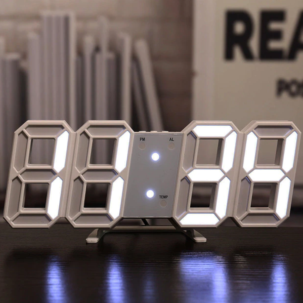 3dleddigitalclocklimitededition white